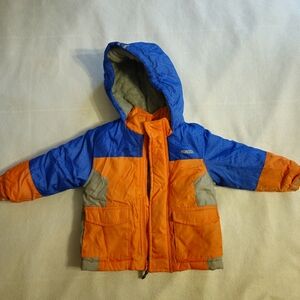 OshKosh B'Gosh Orange, Blue and Gray Winter Jacket